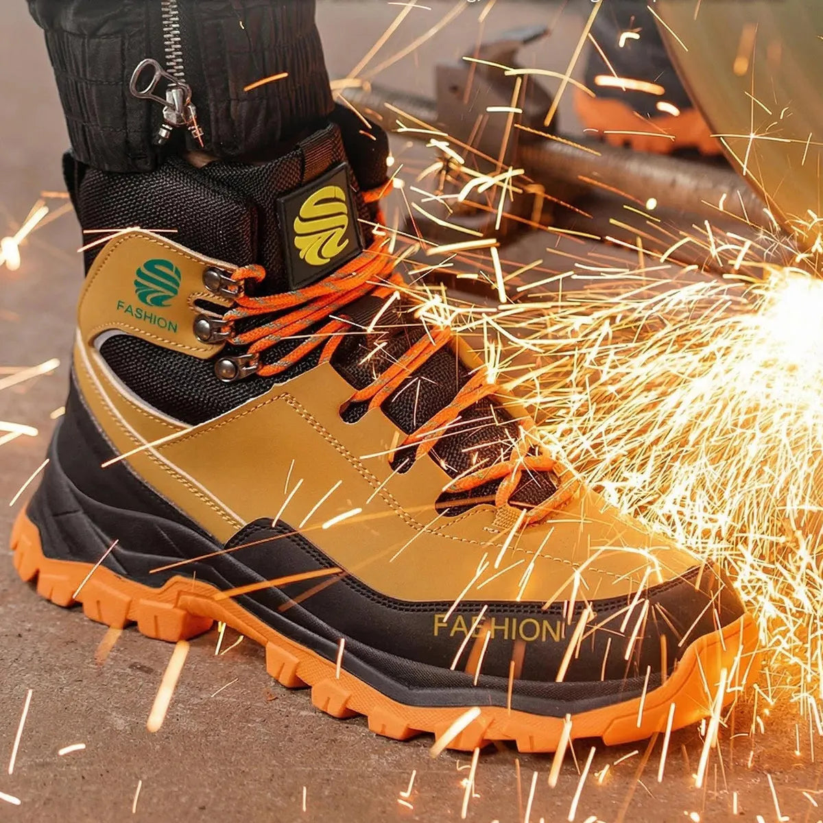 All Season Industrial Safety Shoes for Men Women Steel Toe Sneakers with Impact Resistant Steel Toe Cap Lightweight Comfortable Design for Construction Work Wear Resistant Durable for Daily Labor Full Sizes