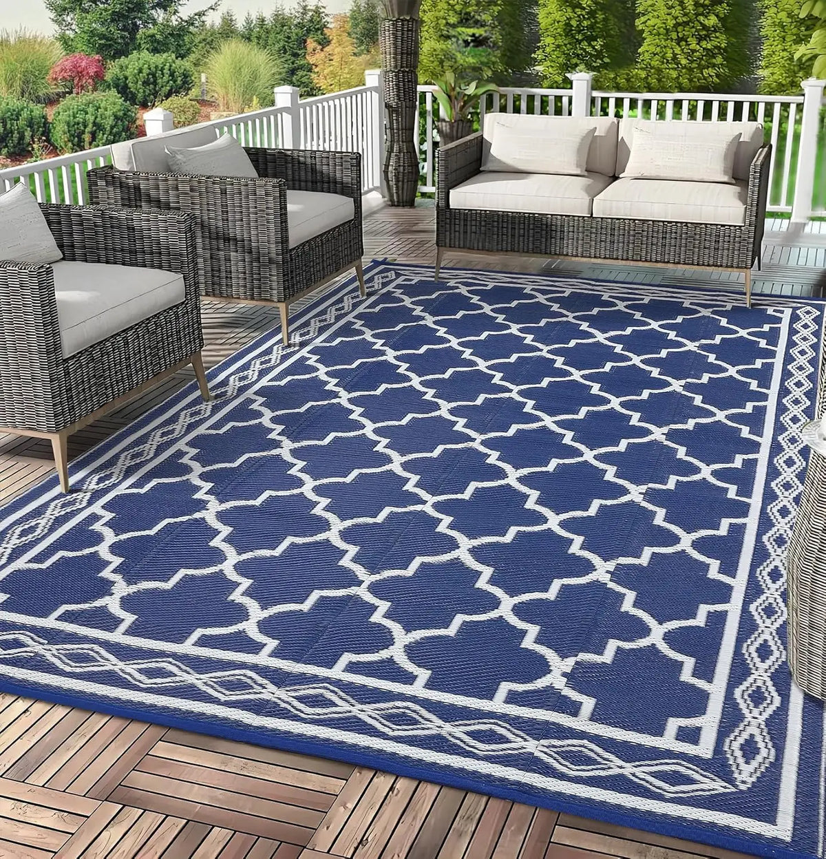 10x20 Outdoor Rug – Waterproof Foldable Reversible Plastic Straw Carpet, Large Area Mat for RV,