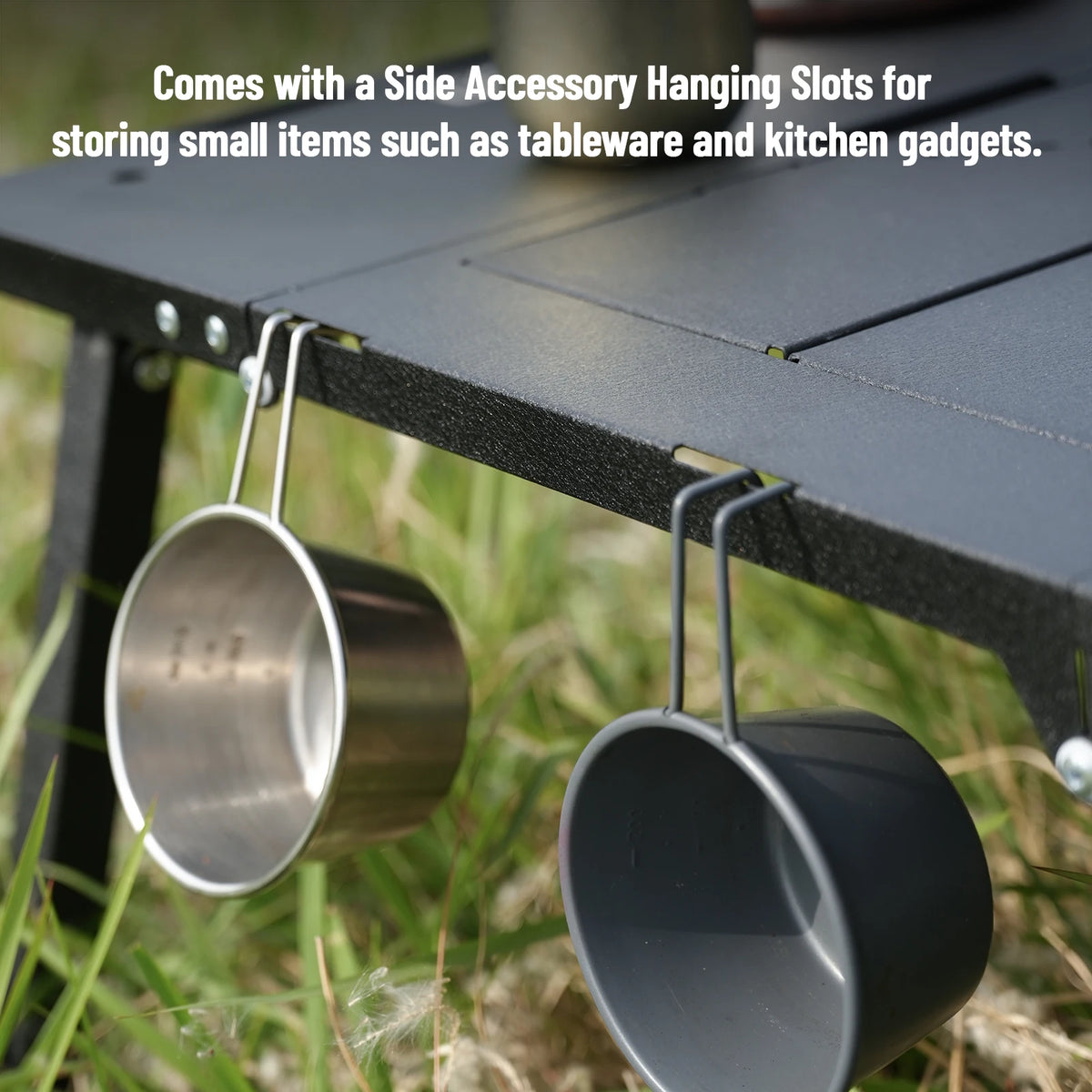 PAKICETUS Foldable Camping Table, Lightweight Portable Outdoor Utility Table for Backpacking, Hiking, Picnic, Travel, Garden & Family Outdoor Activities