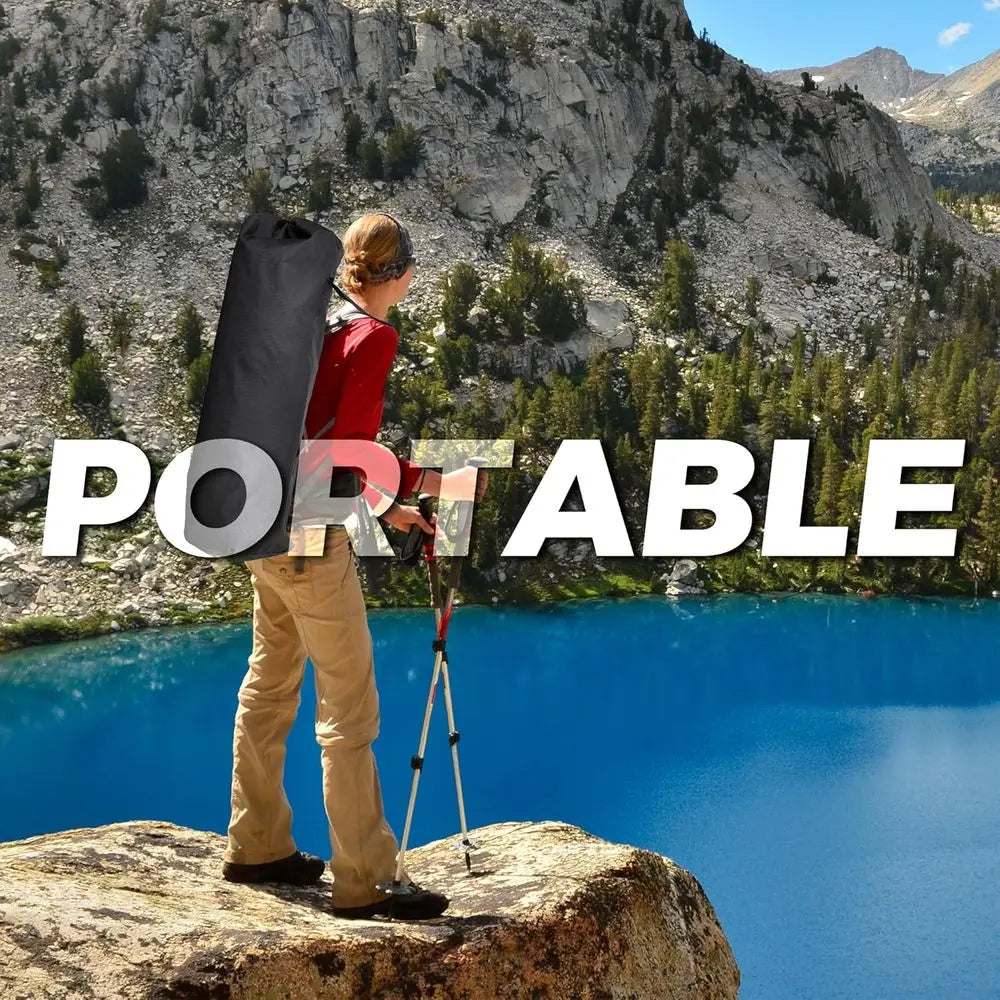 Hammock Camping Chair with footrest, Oversized folding Swinging Chair or Adults, Rocking Portable  with Cup Holder Pillow