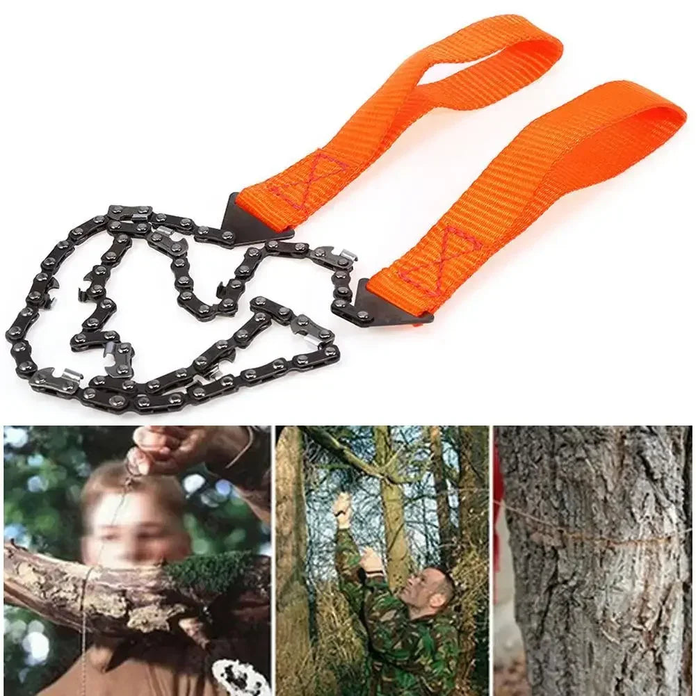 Portable Survival Chain Saw Chainsaws Emergency Camping Hiking Tool Pocket Pouch Outdoor Pocket Chain Saw - Macgyverzoutpost