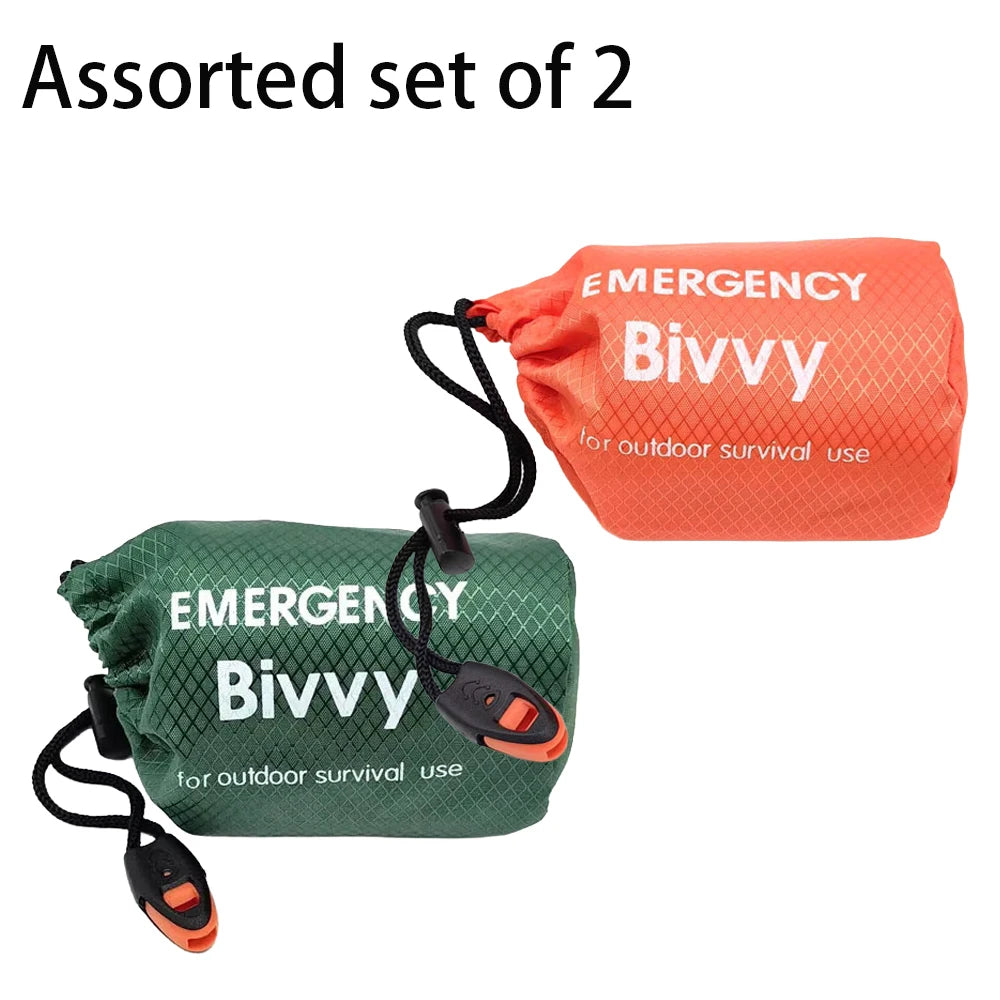 Emergency Sleeping Bag Survival Blanket Thermal Mylar Bivy Sack Lightweight Waterproof Portable Shelter For Camping Hiking - Macgyverzoutpost