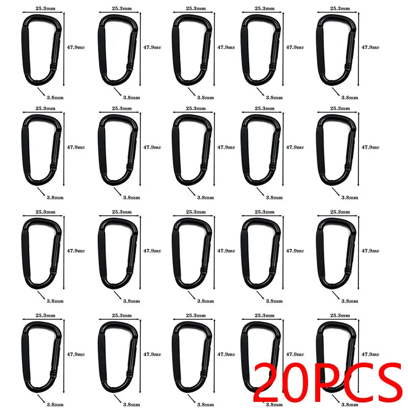 10/20PCS Small Carabiners Carabiner Clips Tactical Carabiners Camping Gadgets XKHWGJ06