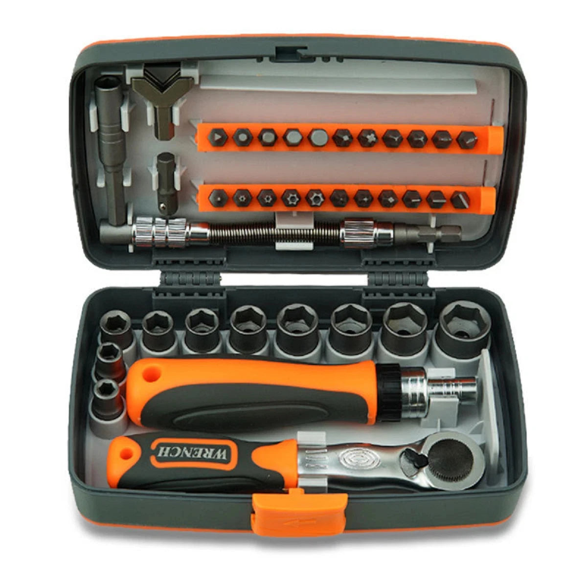38 in 1 Household Labor Saving Ratchet Screwdriver Bit Set Multipurpose Tool Kit Hardware Tools Combination Wrenches Toolbox