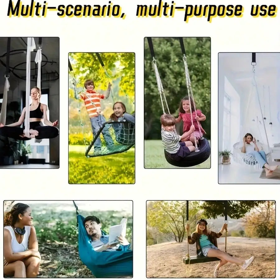 2-Piece Heavy-Duty Camping Hammock Set — Ideal for Outdoor Adventures, Backpacking, Hiking, and Various Travel Activities.
