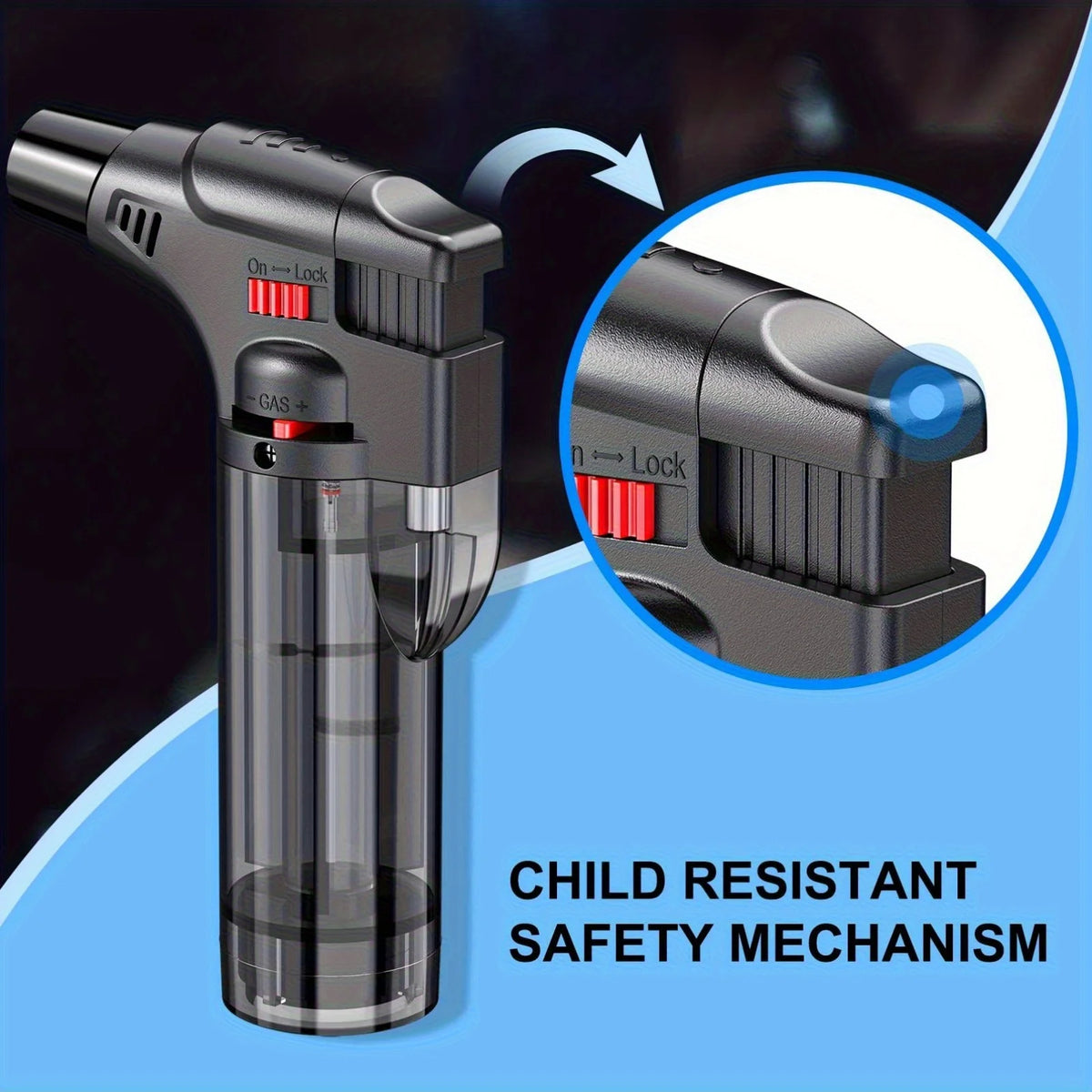 4PCS Butane Torch Lighter Portable Windproof Jet Flame Lighter for Outdoor Camping Barbecue Fireplace Candles Cooking