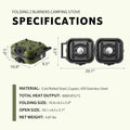 Naturehike 2 Burner Folding Camping Stove Portable Propane Gas Stove with Carry Bag 16000 BTU Stove Outdoor Picnic Equipment - Macgyverzoutpost