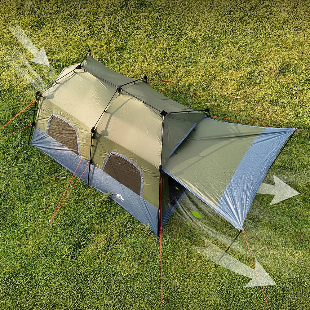 Night Cat 8 Persons Camping Tent: Large Waterproof Instant Cabin Hot Tent with Canopy and Stove Jack for Family Glamping Camping Hiking Picnic - Macgyverzoutpost