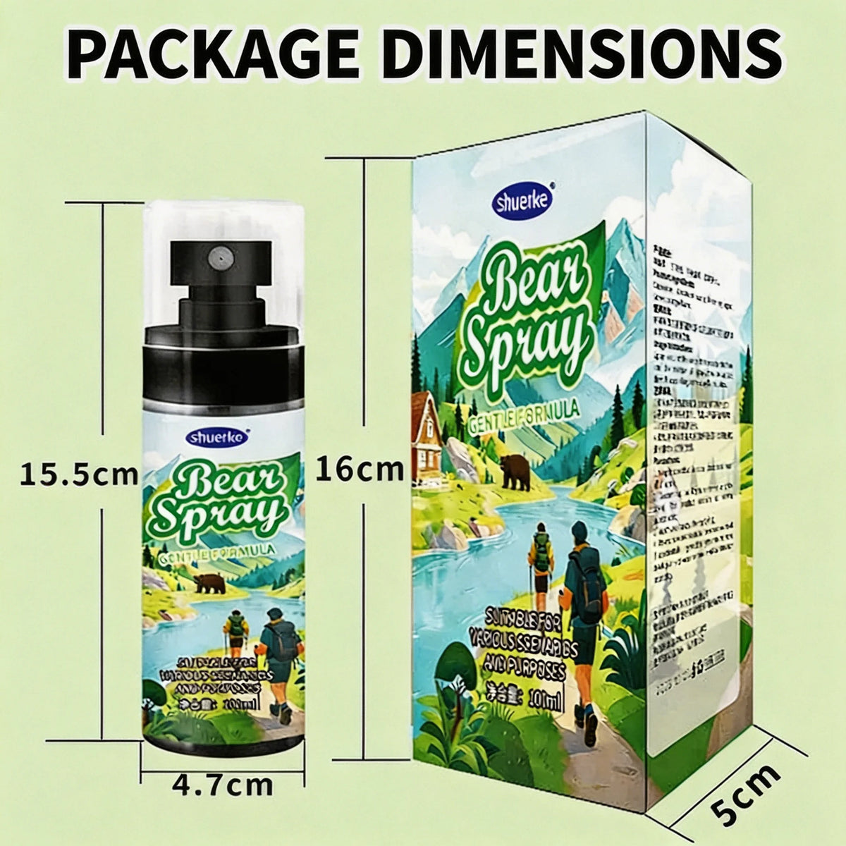 100ml Wildlife Repellent Spray Safety Lock Bear Dog Deterrent Pepper Oil Non-Lethal Camping Outdoor Hiking Forest Animal Gear