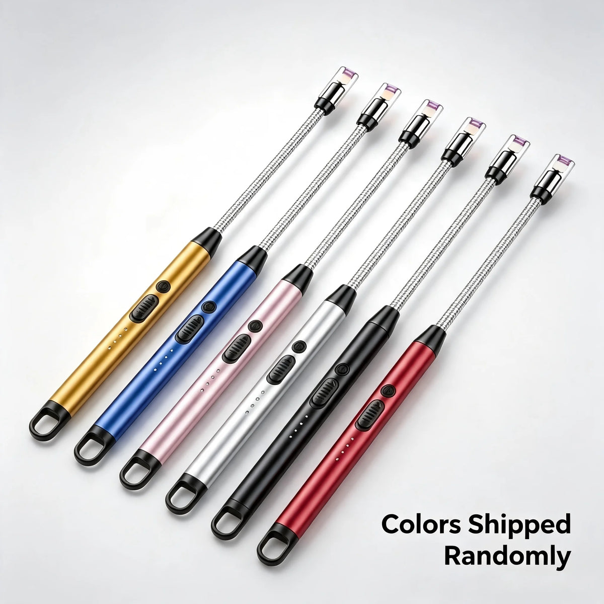 1Pc Rechargeable Candle Lighter, Dual Arc Pulse Igniter Wind Resistant, Visual Power Display, Kitchen Aroma Candle Daily Use, Random Color