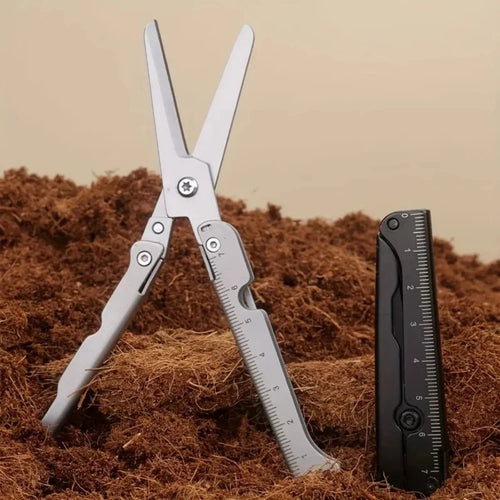 1PC Portable Folding Mini Stainless Steel Scissors Multi Functional Outdoor Emergency Pocket Tool Camping Survival Cutting Tool