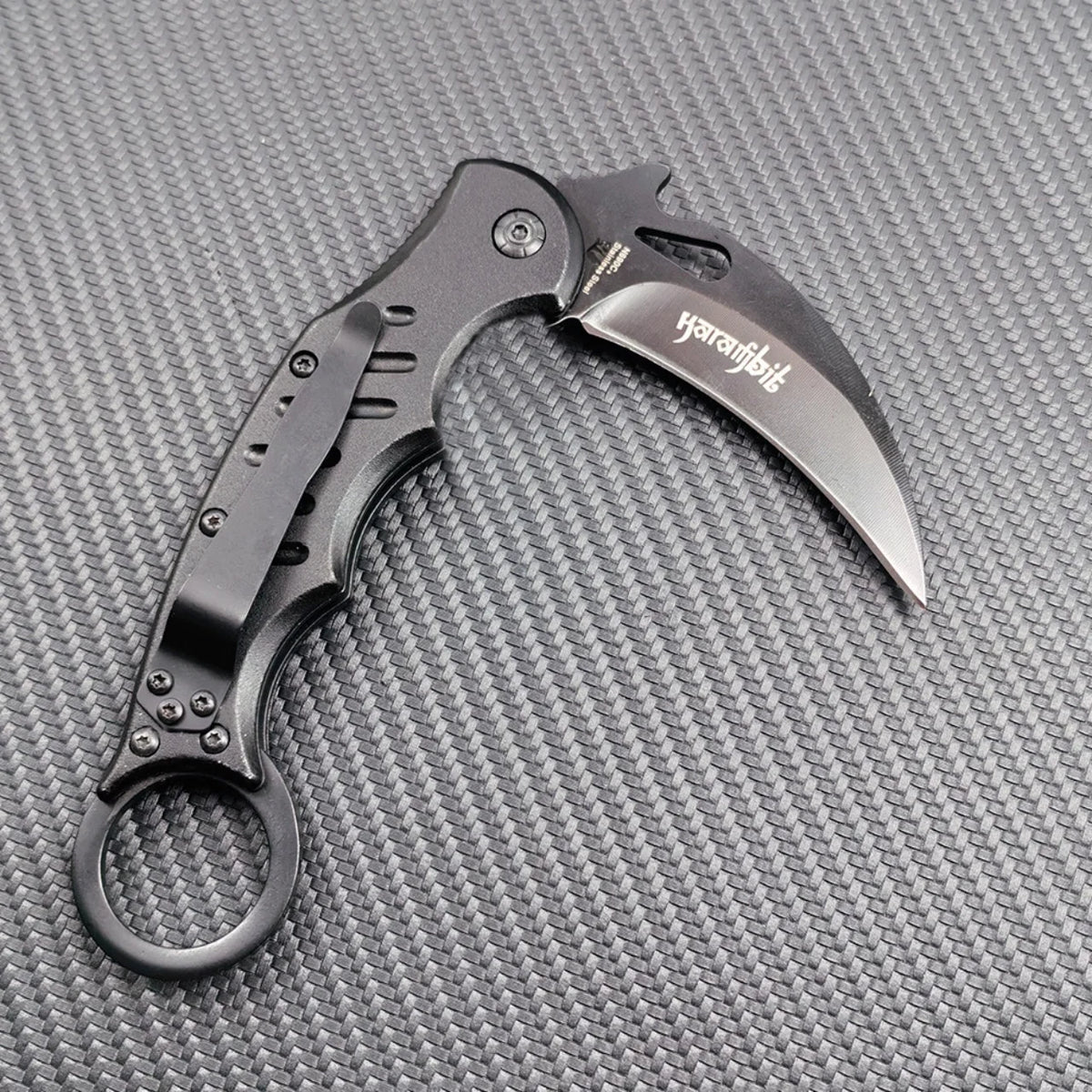Factory Direct Portable Tactical Karambit Knife with High-Grade Nylon Fiber Handle US Stock Multi-Purpose Outdoor Knife OEM Custom Available Fast Delivery Ideal Holiday Present