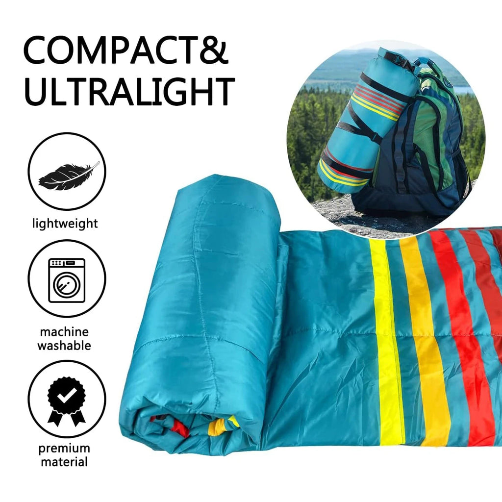 Outdoor Camping Blanket Fluffy Waterproof Warm Portable Storage Bag Hiking Car Use Multi-Functional Blanket - Macgyverzoutpost