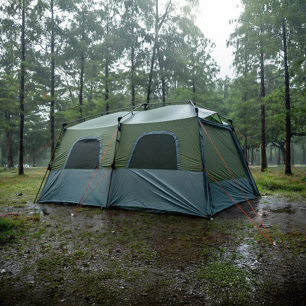 Night Cat 8 Persons Camping Tent: Large Waterproof Instant Cabin Hot Tent with Canopy and Stove Jack for Family Glamping Camping Hiking Picnic - Macgyverzoutpost