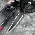 RAMBO Fixed Blade Knife 9Cr18Mov Blade Outdoor Hunting Survival Defense Tactical Combat Cutting Durable Camping Knife