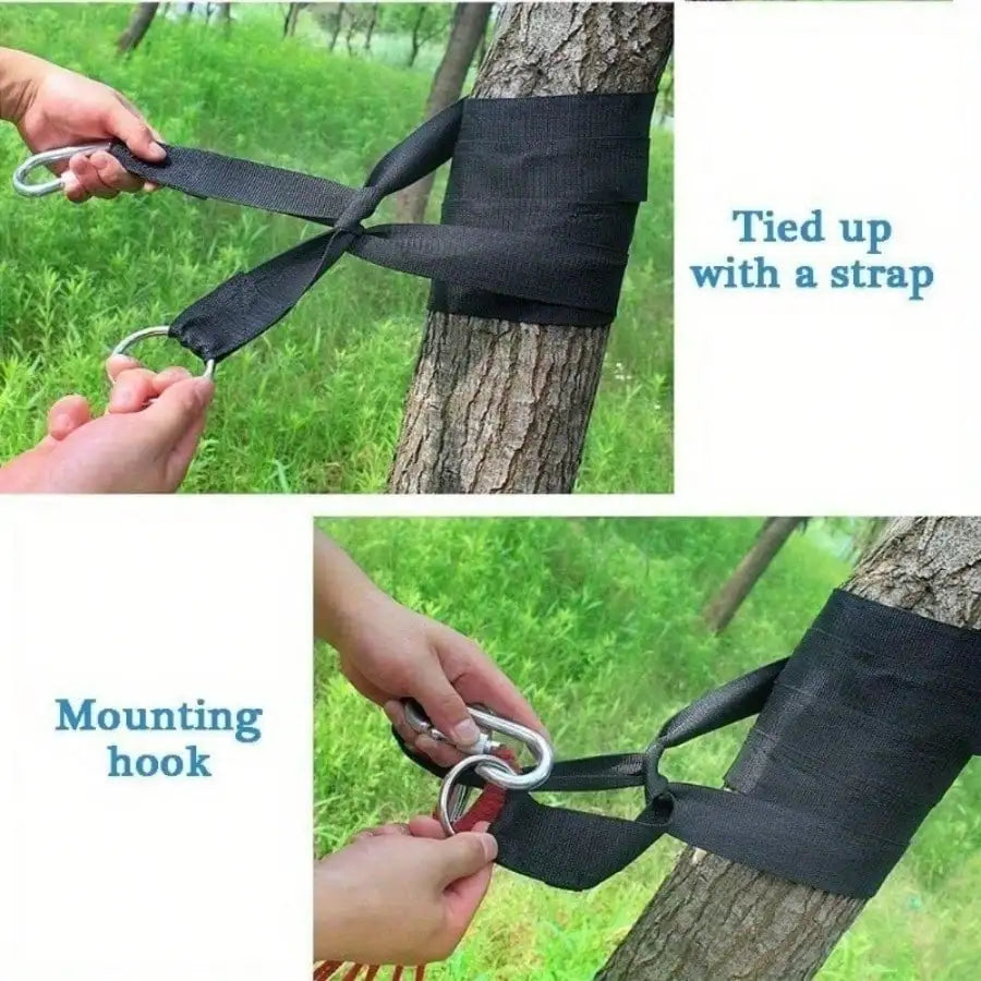 2-Piece Heavy-Duty Camping Hammock Set — Ideal for Outdoor Adventures, Backpacking, Hiking, and Various Travel Activities.