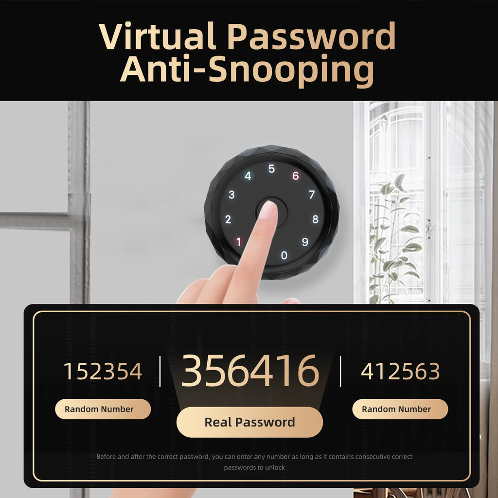Viladepot Smart Lock Fingerprint, Passcode, App Control, Type-C Emergency Power, Indoor Door Lock - Macgyverzoutpost