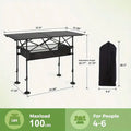 Aoran Outdoor Folding Portable Picnic And Camping Table, Aluminum Roll-Up Table With Easy-To-Carry Bags, Suitable For Indoor And Outdoor Use, Macgyverzoutpost
