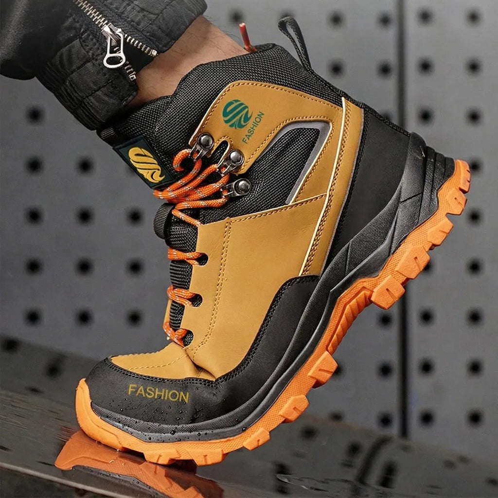 All Season Industrial Safety Shoes for Men Women Steel Toe Sneakers with Impact Resistant Steel Toe Cap Lightweight Comfortable Design for Construction Work Wear Resistant Durable for Daily Labor Full Sizes