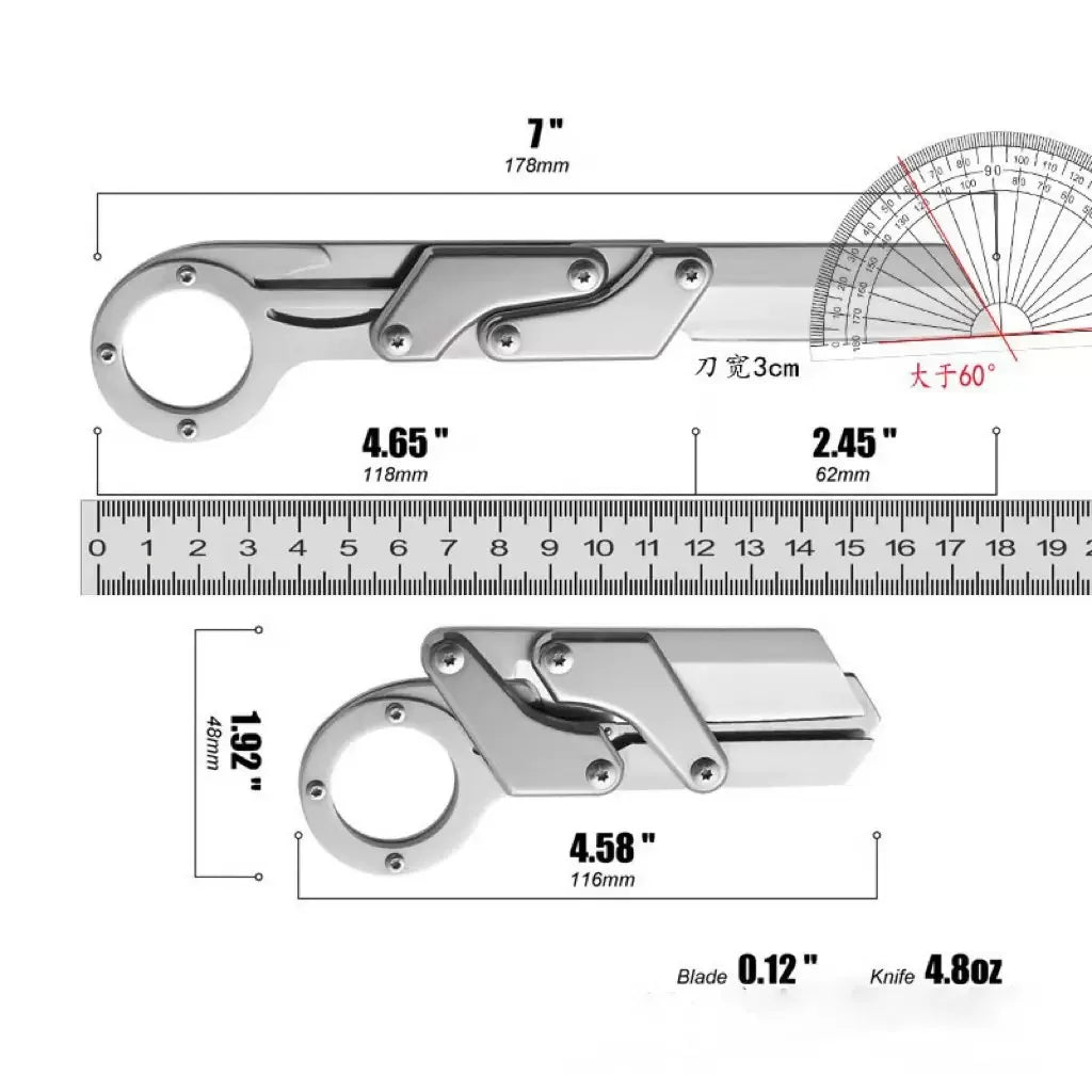 1PC Multifunctional Stainless Steel Folding Pocket Knife Creative Deformation Design for Outdoor Survival