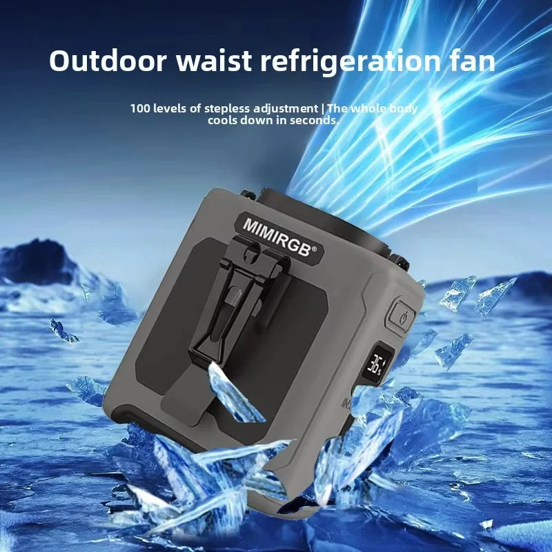 10000mAh Portable Waist Clip Fan Neck Hanging Fan for Outdoor Working Travel cooling fan with Power bank function - Macgyverzoutpost