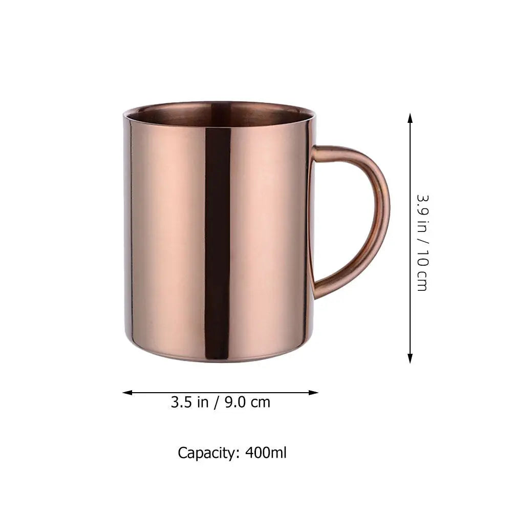 2Pcs Stainless Steel Mug Set Premium Double Walled Metal Coffee Mug for Hot Cold Drinks Home Office Cafe Camping Travel Gift
