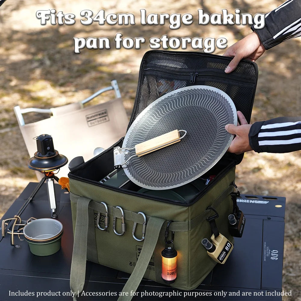 Large Capacity Camping Storage Bag Heavy Duty Water Repellent 600D Oxford Tactical Gear, Organizer, Foldable, Cookware Storage Bin, Travel Accessories - Macgyverzoutpost
