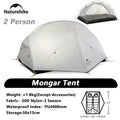 Naturehike Mongar 2 Person Tent 20D Nylon 210T Waterproof Ultralight Camping Hiking Tent with Mat Backpacking Travel Tent