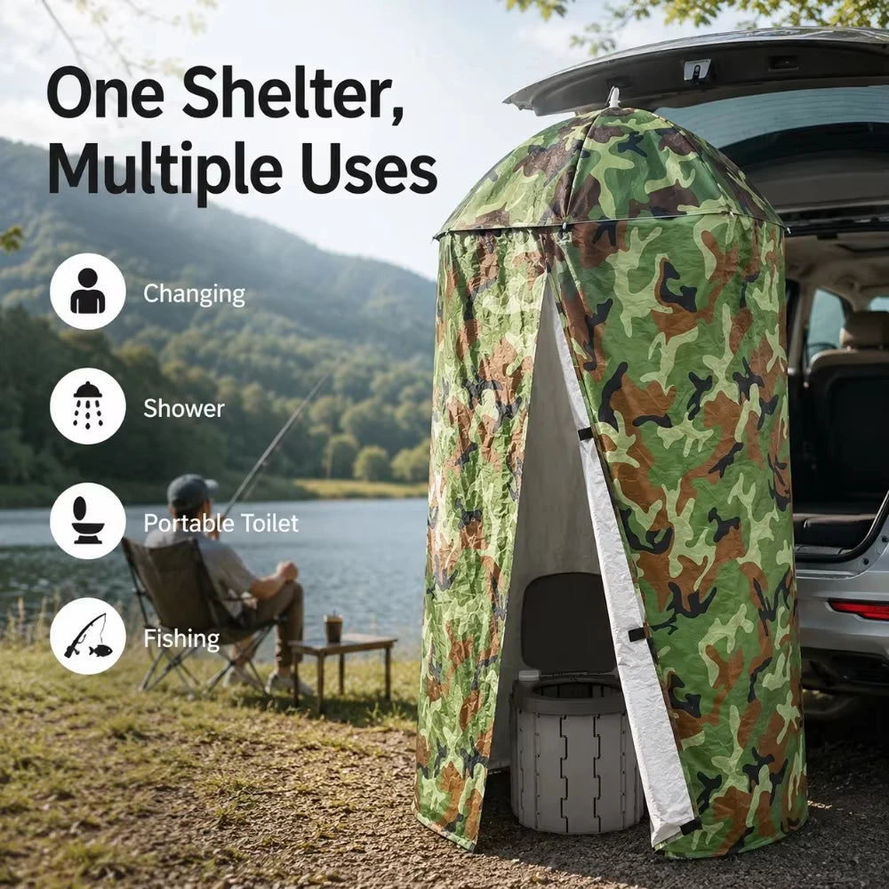 Outdoor Portable Hanging Privacy Shelter Pop-Up Changing Shower Tent Camping Car