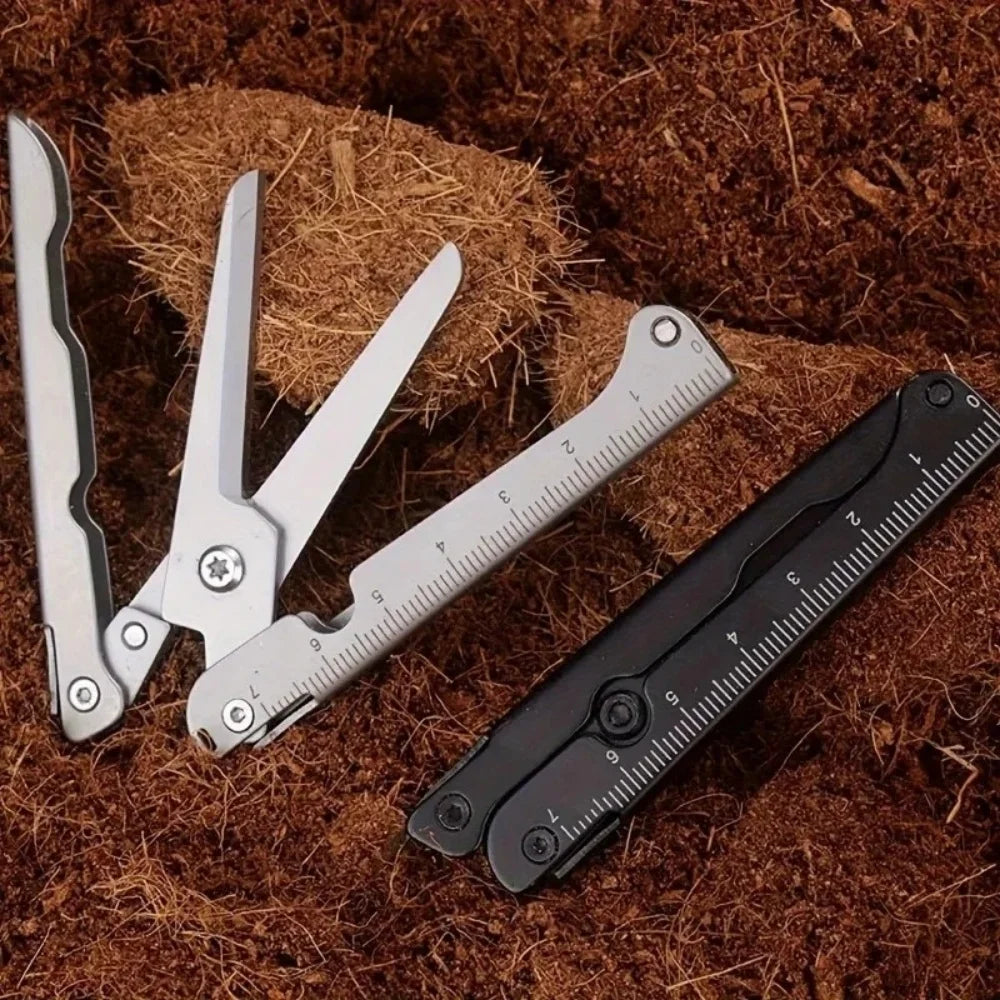 1PC Portable Folding Mini Stainless Steel Scissors Multi Functional Outdoor Emergency Pocket Tool Camping Survival Cutting Tool