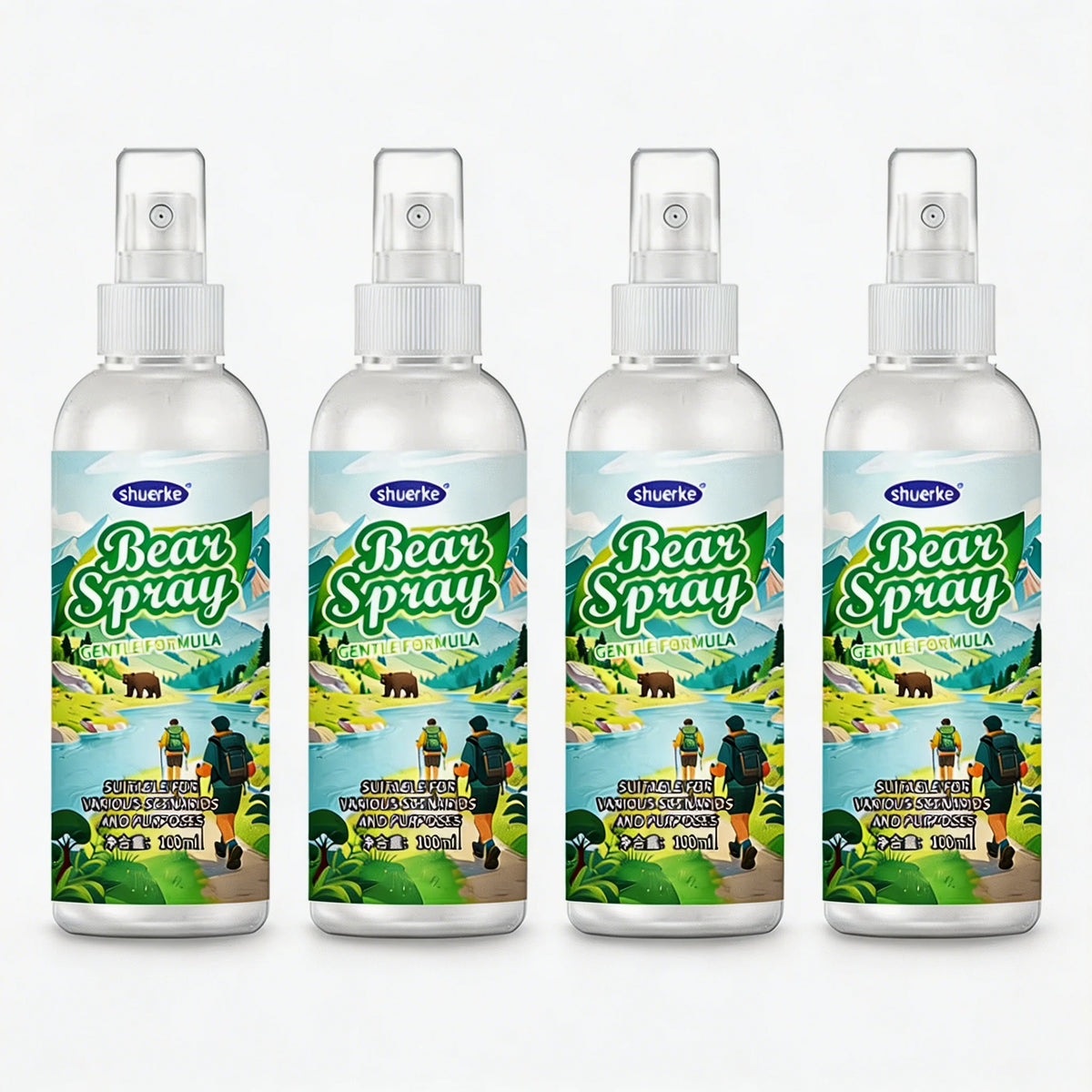 100ml Wildlife Repellent Spray Safety Lock Bear Dog Deterrent Pepper Oil Non-Lethal Camping Outdoor Hiking Forest Animal Gear