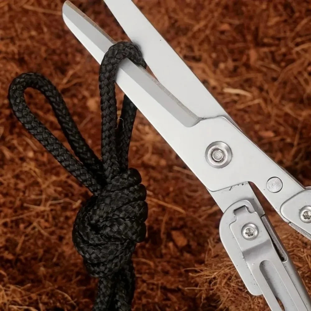 1PC Portable Folding Mini Stainless Steel Scissors Multi Functional Outdoor Emergency Pocket Tool Camping Survival Cutting Tool
