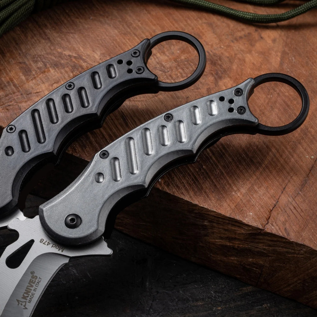 Factory Direct Portable Tactical Karambit Knife with High-Grade Nylon Fiber Handle US Stock Multi-Purpose Outdoor Knife OEM Custom Available Fast Delivery Ideal Holiday Present