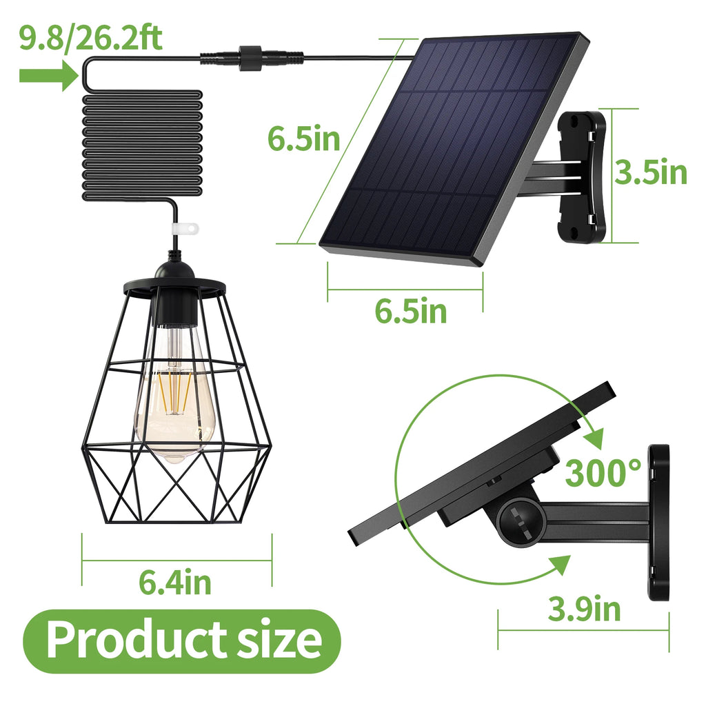 Intelamp 4000mah Solar Pendant Lights Indoor & Outdoor Bright Waterproof Solar Shed Lights