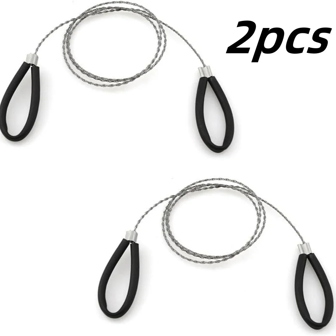 Portable Stainless Steel Wire Saw PVC Pipe Cable Saw Manual Chain Saw Suitable for Hiking Camping Hunting Cutting Rope Saw