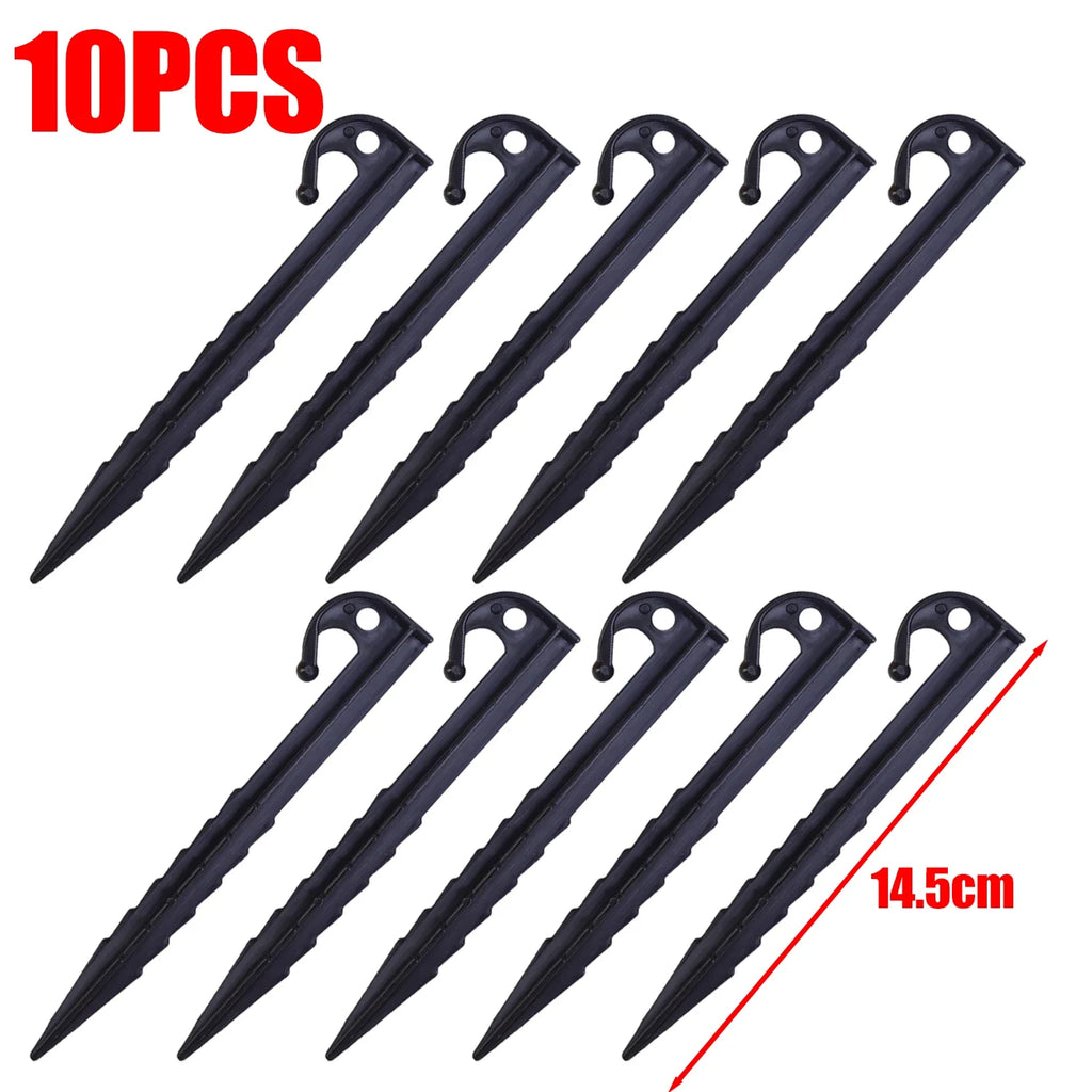 Outdoor Camping Tent Nails Sand Ground Triangular Stake Awning Camping Tools Plastic Tent Pegs Nail Accessories 20/10pcs - Macgyverzoutpost