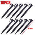 Outdoor Camping Tent Nails Sand Ground Triangular Stake Awning Camping Tools Plastic Tent Pegs Nail Accessories 20/10pcs - Macgyverzoutpost