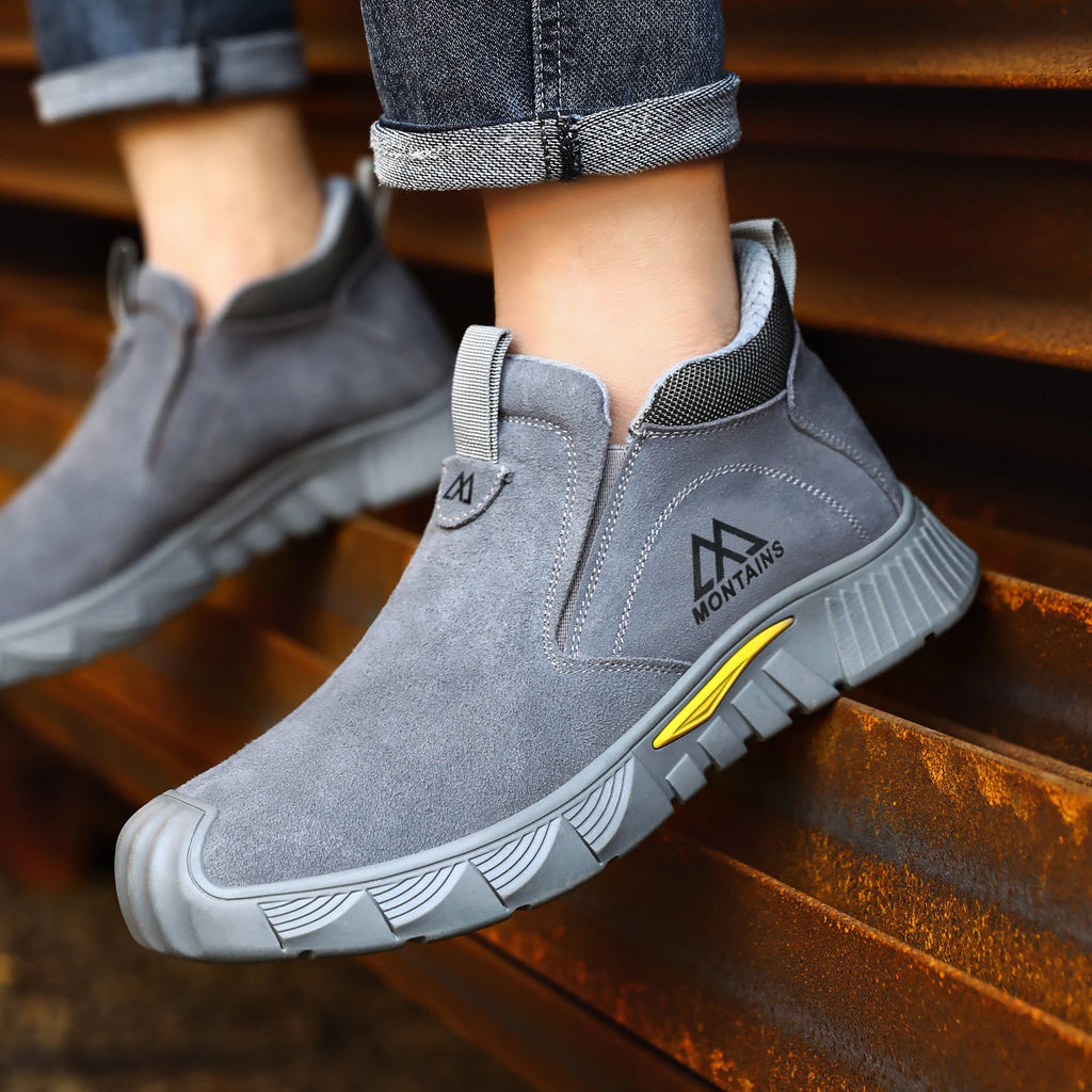 All Season Industrial Safety Shoes for Men Women Steel Toe Sneakers with Impact Resistant Steel Toe Cap Lightweight Comfortable Design for Construction Work, Wear Resistant Durable Full Sizes