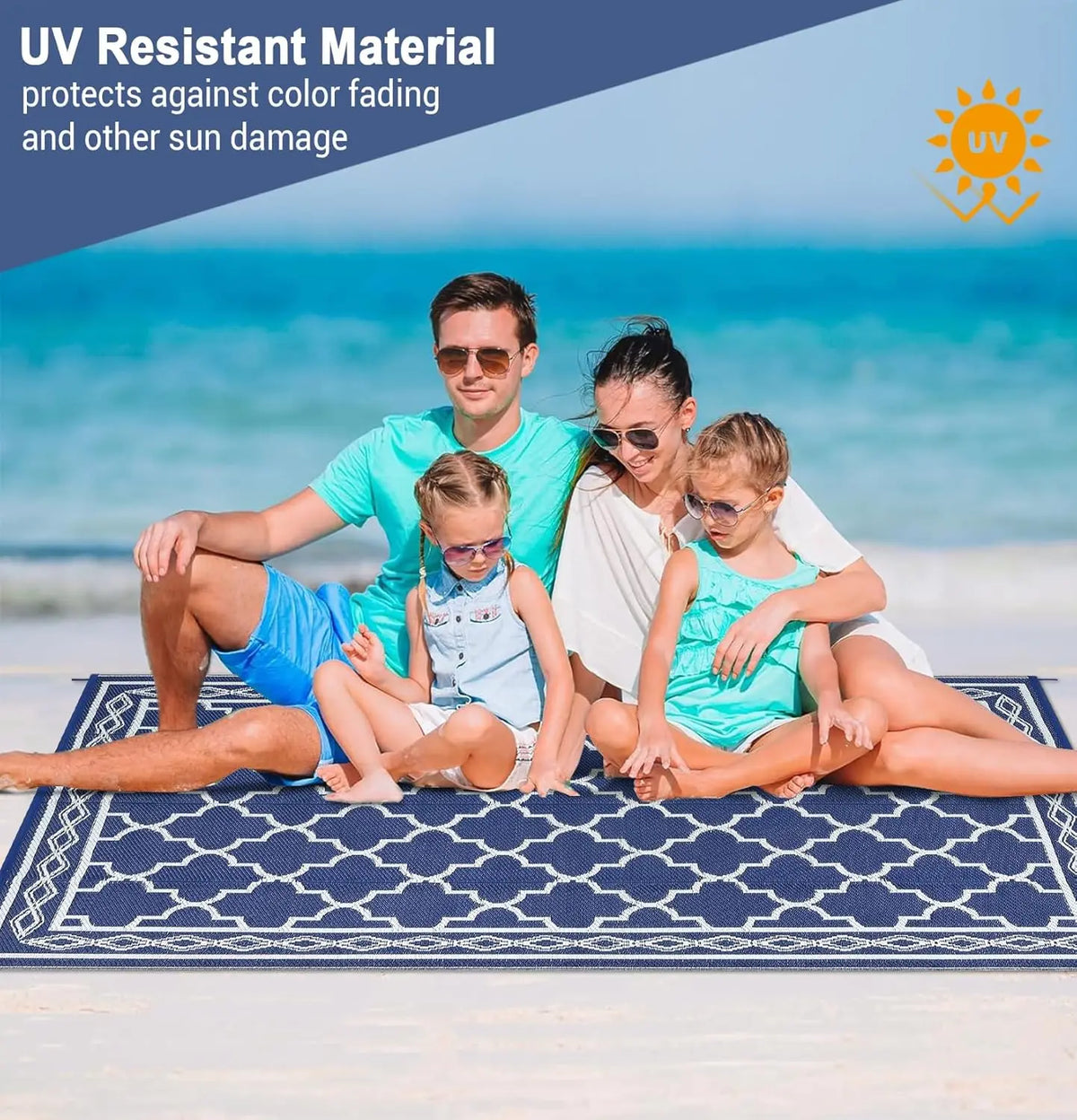 10x20 Outdoor Rug – Waterproof Foldable Reversible Plastic Straw Carpet, Large Area Mat for RV,