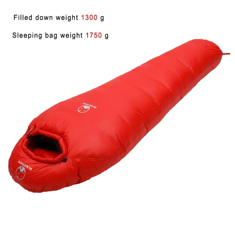Very Warm White Goose Down Filled Adult Mummy Style Sleeping Bag Fit for Winter Thermal 4 Kinds of Thickness Camping Travel - Macgyverzoutpost