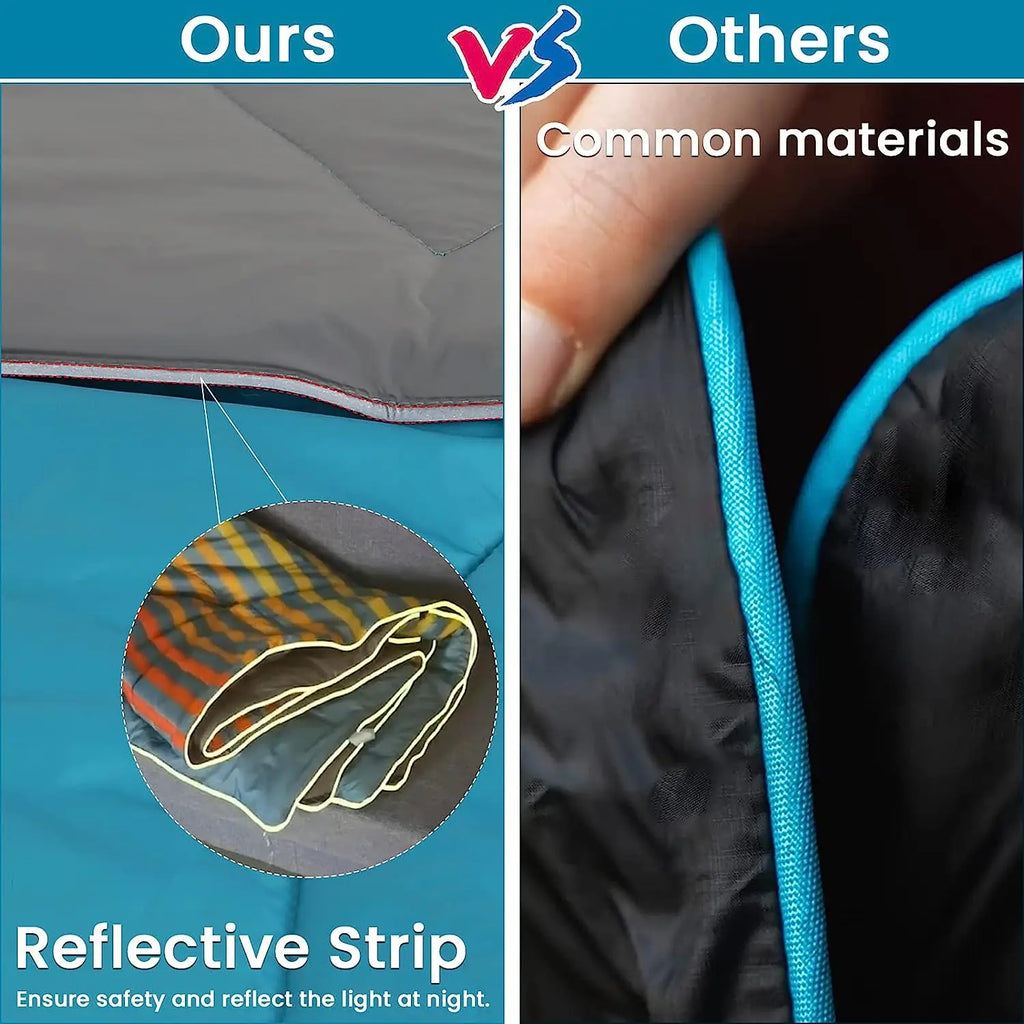 Outdoor Camping Blanket Fluffy Waterproof Warm Portable Storage Bag Hiking Car Use Multi-Functional Blanket - Macgyverzoutpost