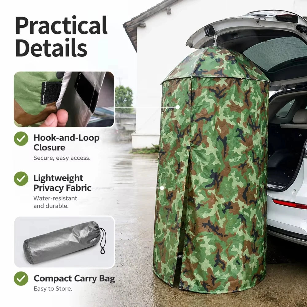 Outdoor Portable Hanging Privacy Shelter Pop-Up Changing Shower Tent Camping Car