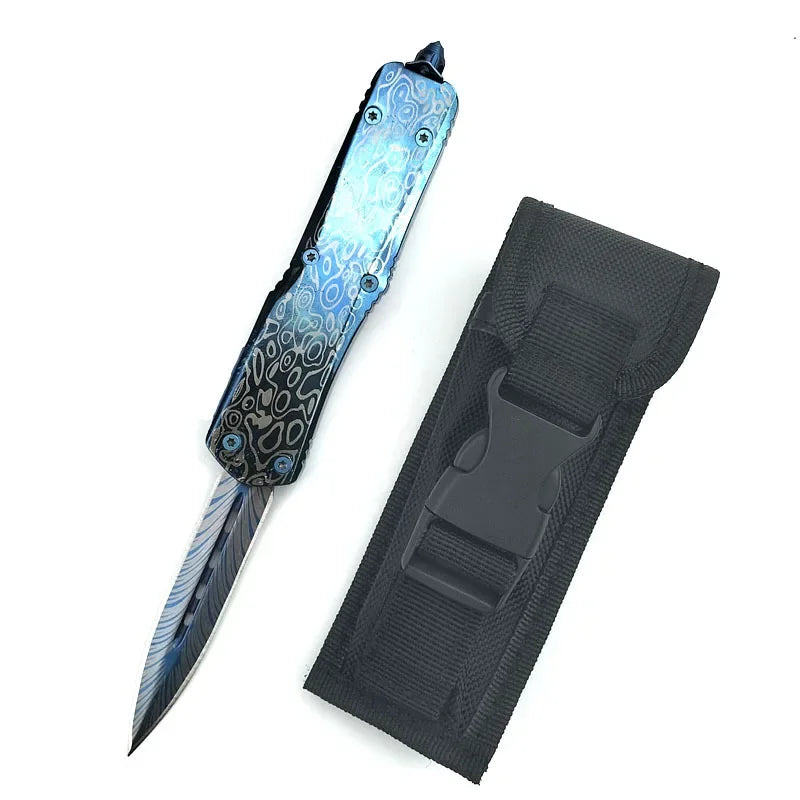 High-quality all-steel handle outdoor knife, portable high-hardness tactical knife, wilderness survival self-defense