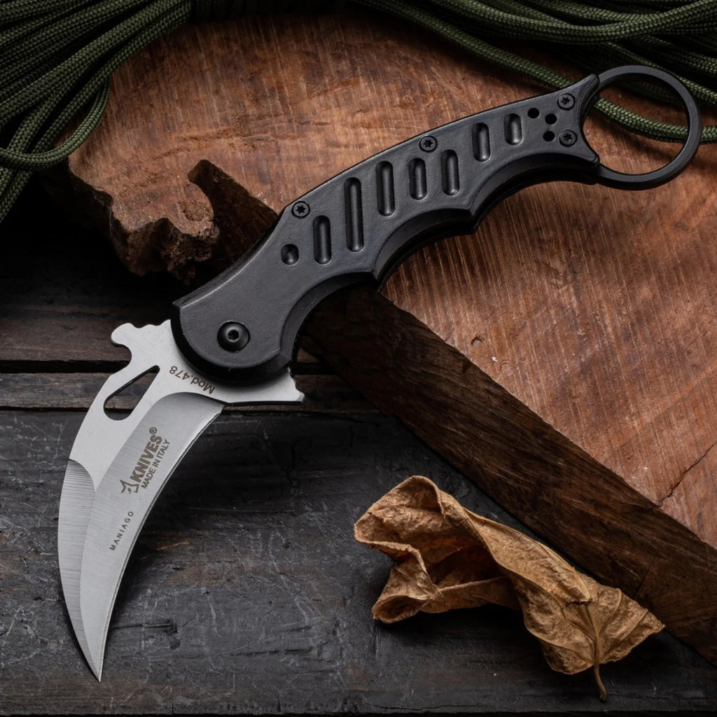 Factory Direct Portable Tactical Karambit Knife with High-Grade Nylon Fiber Handle US Stock Multi-Purpose Outdoor Knife OEM Custom Available Fast Delivery Ideal Holiday Present