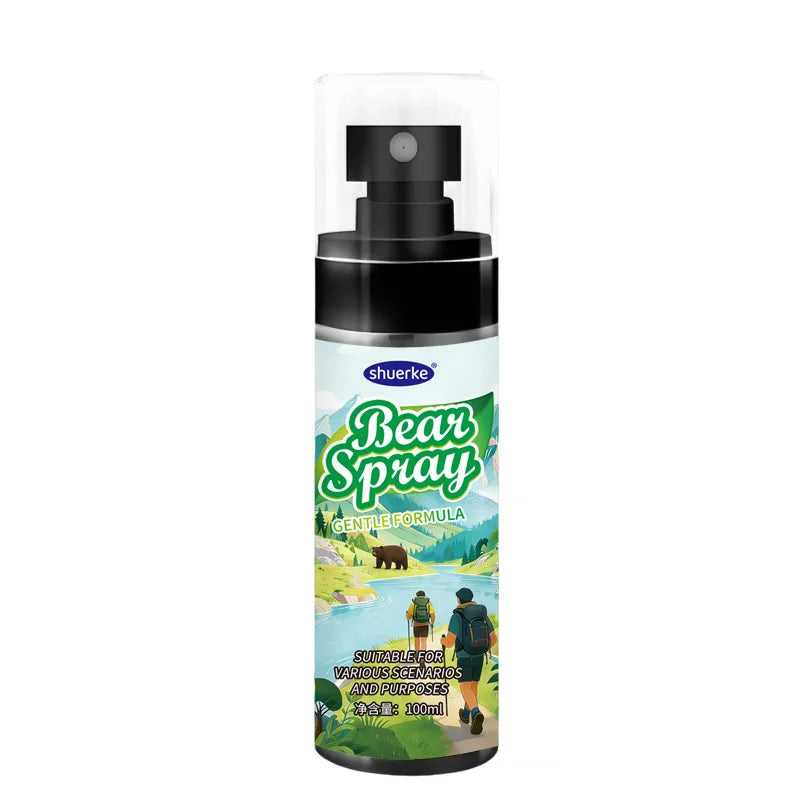 100ml Wildlife Repellent Spray Safety Lock Bear Dog Deterrent Pepper Oil Non-Lethal Camping Outdoor Hiking Forest Animal Gear