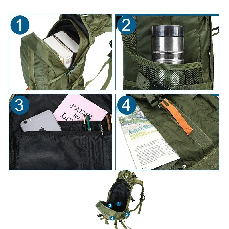 Backpack Travel Hiking Trekking Camping Waterproof Lightweight - Macgyverzoutpost