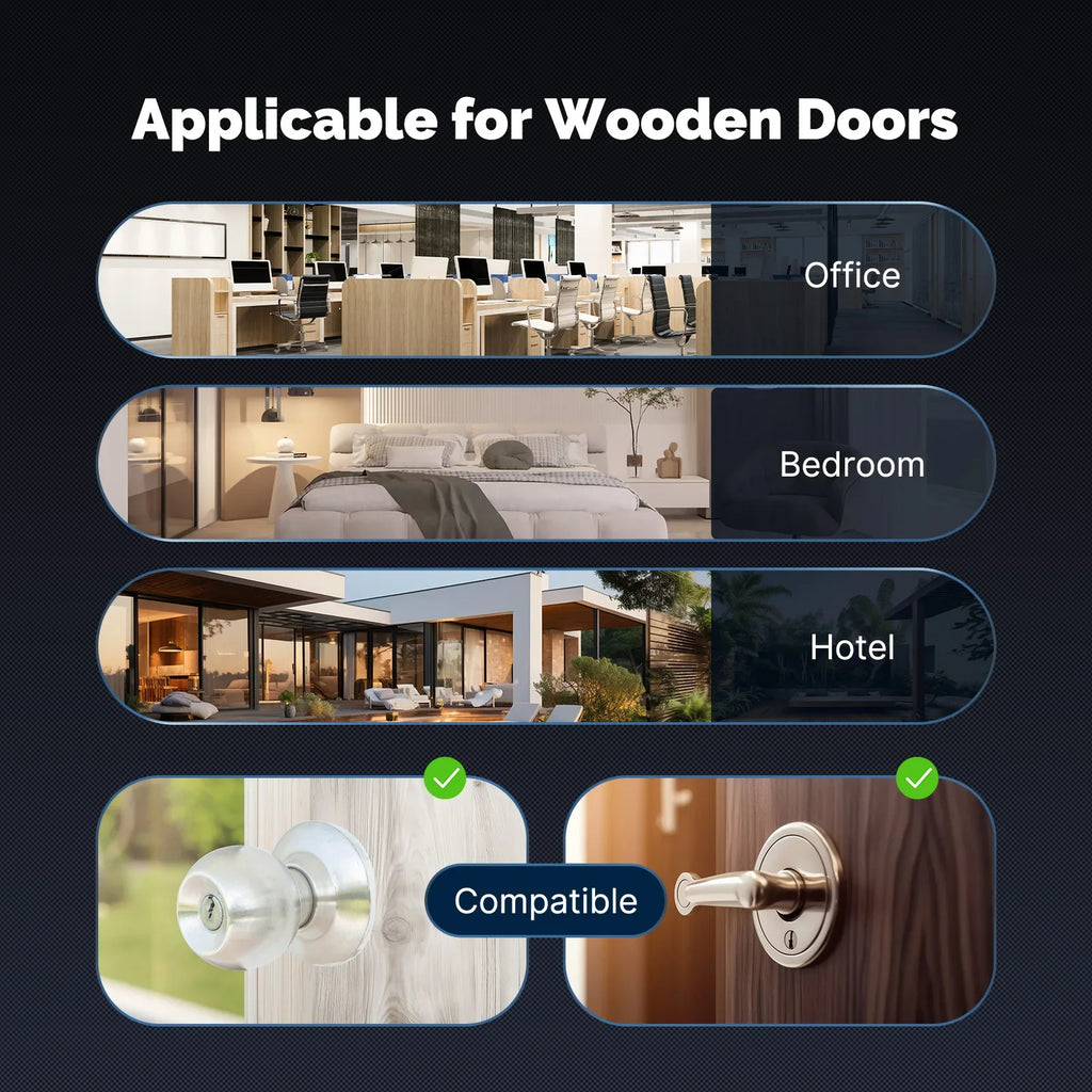 MOES Tuya Bluetooth Smart Fingerprint Door Handle Lock Electronic Password APP Remote
