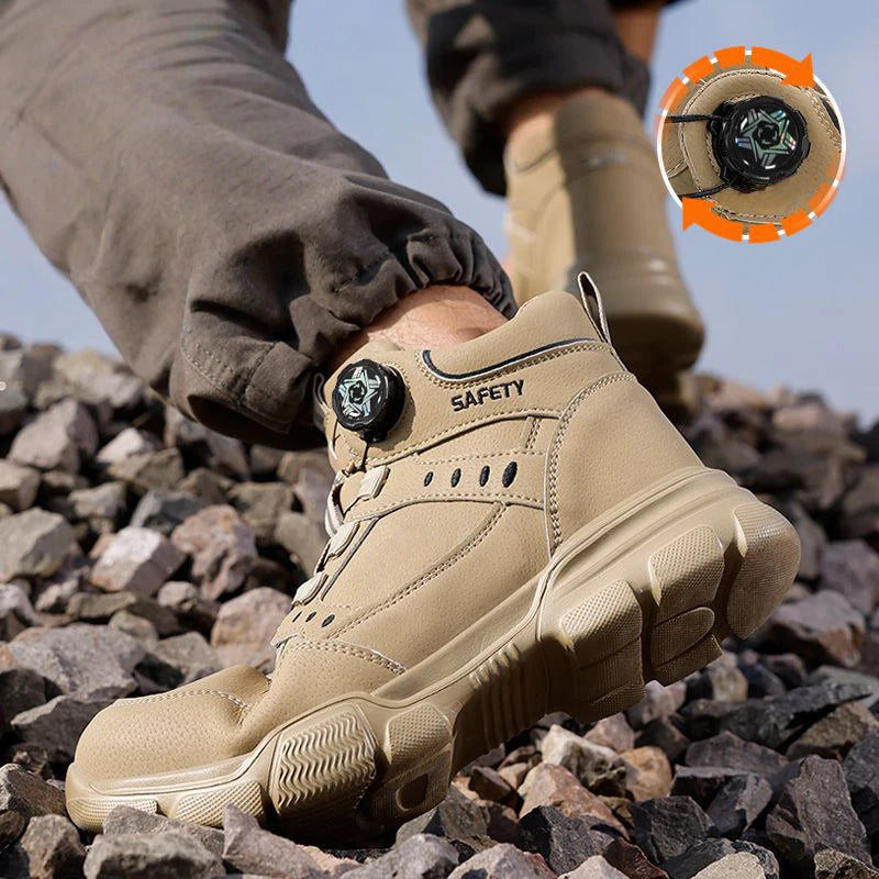 All Season Industrial Safety Shoes for Men Women Steel Toe Sneakers with Impact Resistant Steel Toe Cap Lightweight Comfortable Design for Construction Work, Wear Resistant Durable