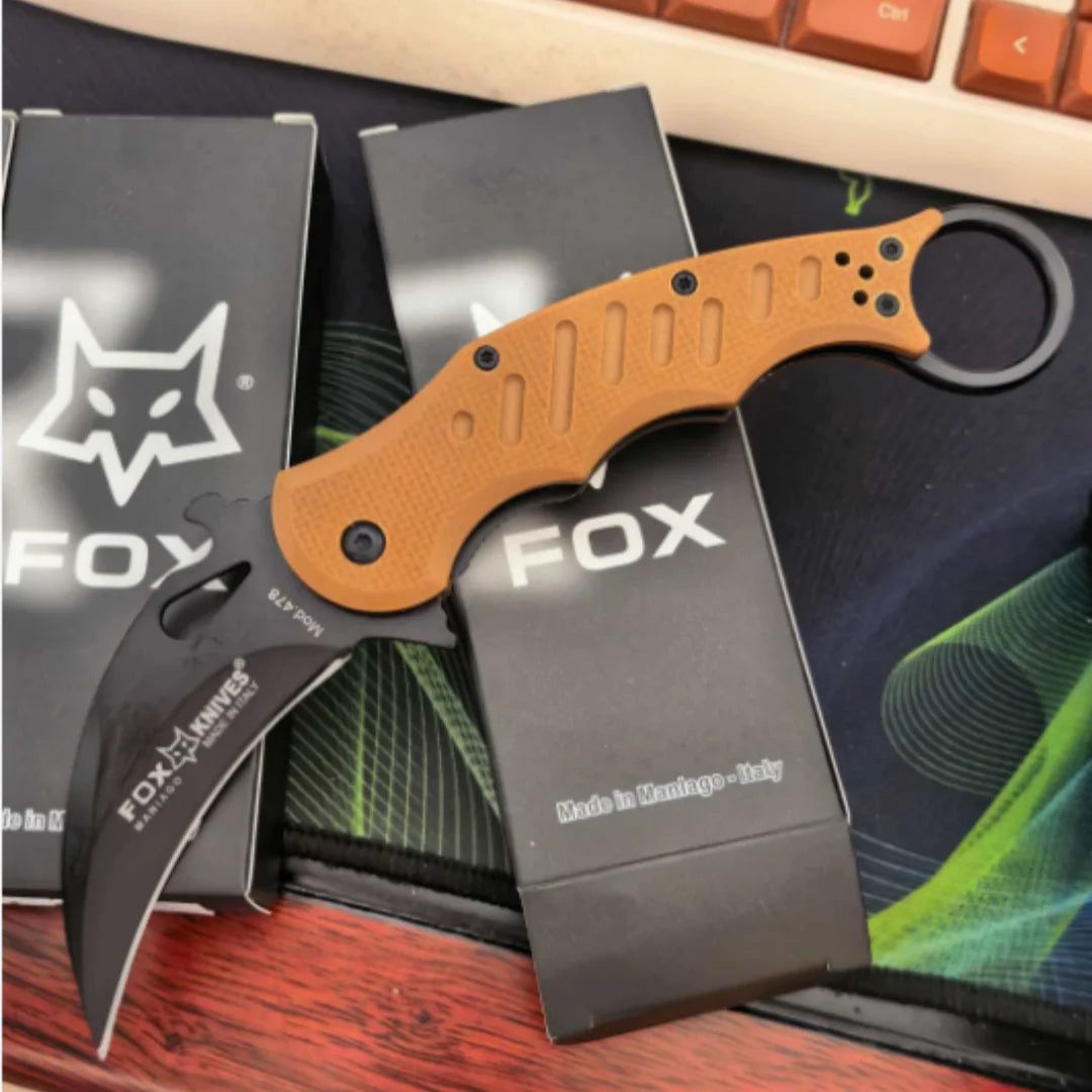 Factory Direct Portable Tactical Karambit Knife with High-Grade Nylon Fiber Handle US Stock Multi-Purpose Outdoor Knife OEM Custom Available Fast Delivery Ideal Holiday Present