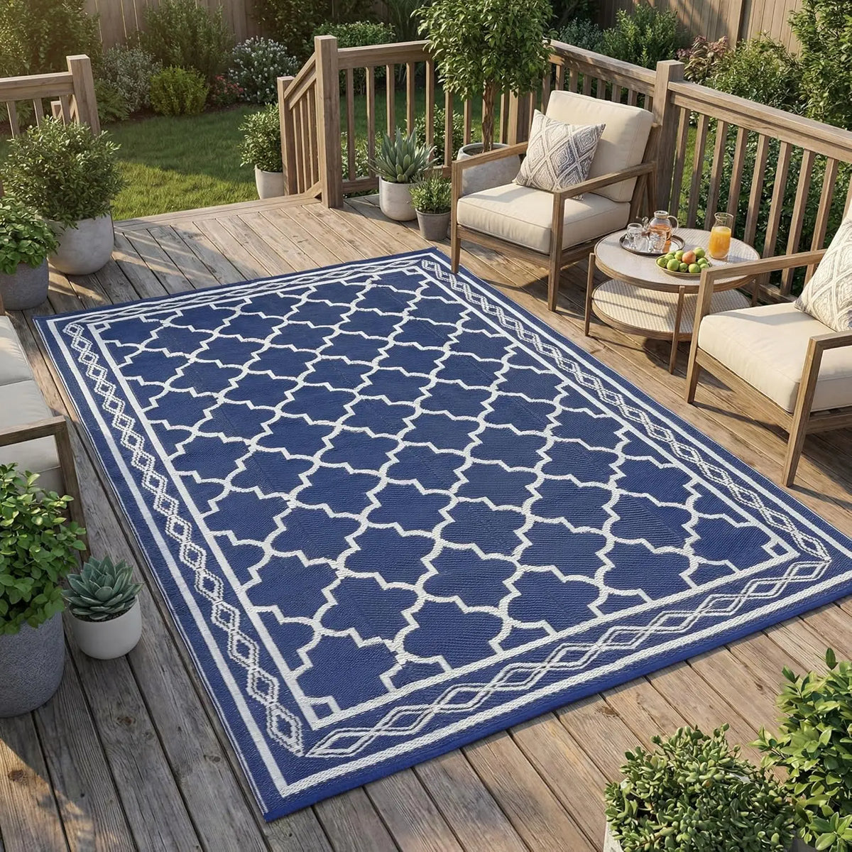 10x20 Outdoor Rug – Waterproof Foldable Reversible Plastic Straw Carpet, Large Area Mat for RV,